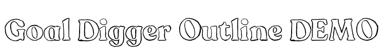 Goal Digger Outline DEMO Font Image