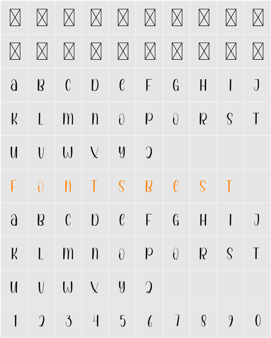 Peppery Character Map