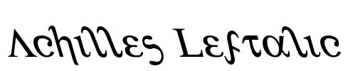 Achilles Leftalic Font Image