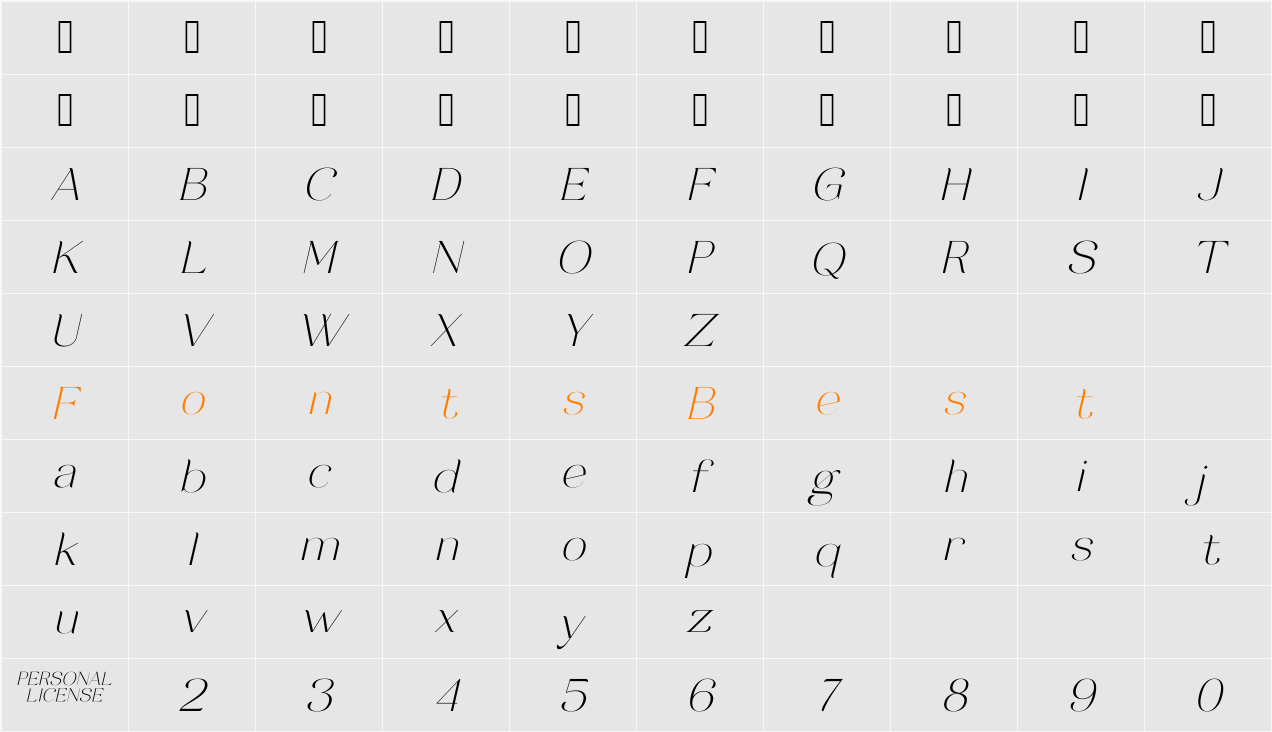 Brilliant Grunge Demo Character Map