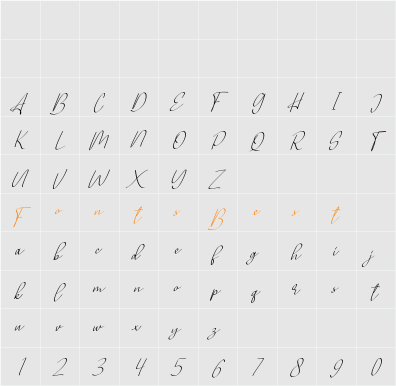 Allianta FREE Character Map