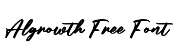 Algrowth Free Font Font Image