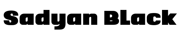 Sadyan Black Font Image