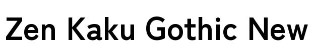Zen Kaku Gothic New Font Image