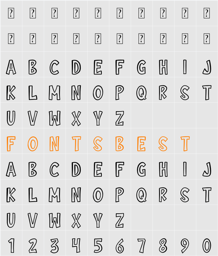Cilok There Outline Character Map