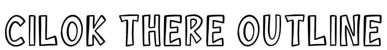 Cilok There Outline Font Image