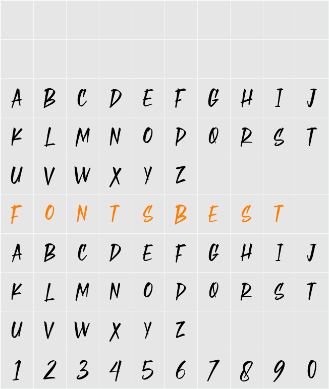 Slamed Character Map