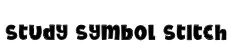 Study Symbol Stitch Font Image