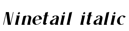 Ninetail italic Font Image