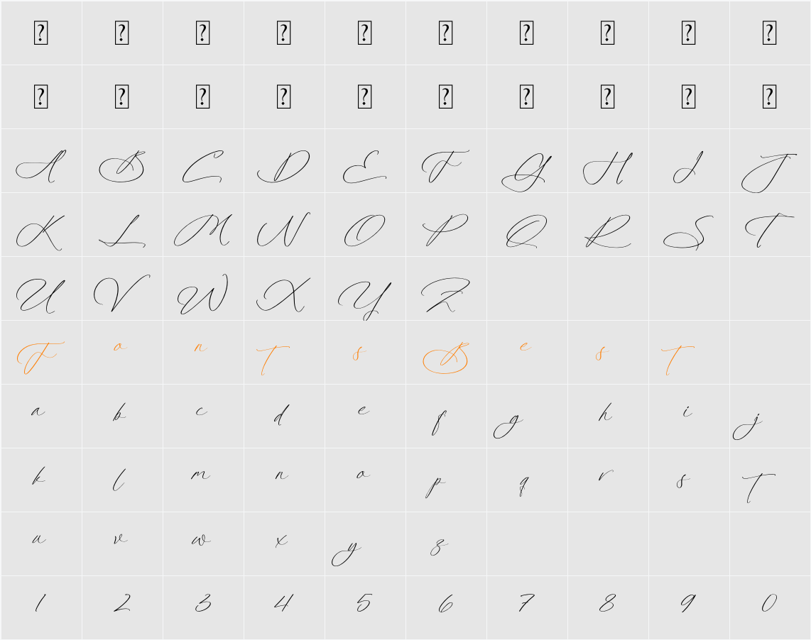 Platimye Character Map