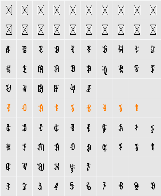 World Madly Vines Character Map