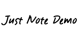 Just Note Demo Font Image