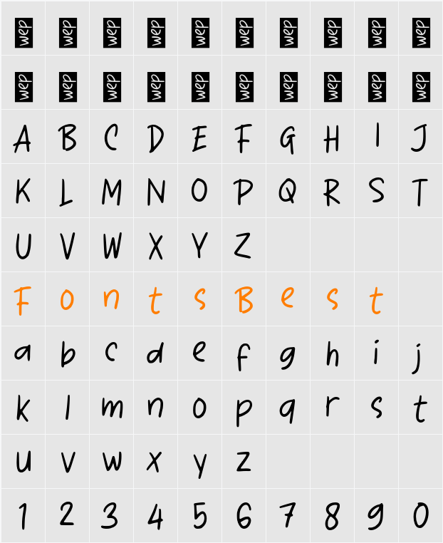 K Kutipan Character Map