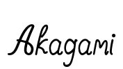 Akagami Font Image