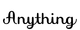 Anything Font Image