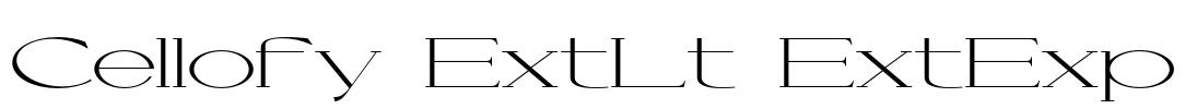 Cellofy ExtLt ExtExp Font Image
