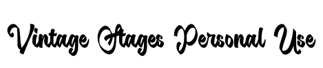 Vintage Stages Personal Use Font Image
