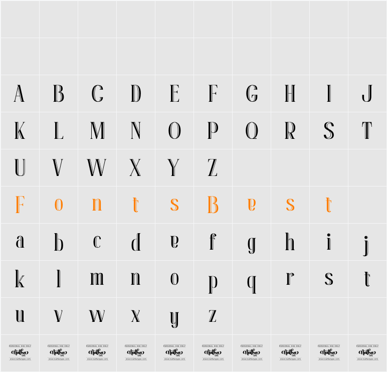 Grivas Personal Use Character Map
