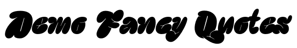Demo Fancy Quotes Font Image