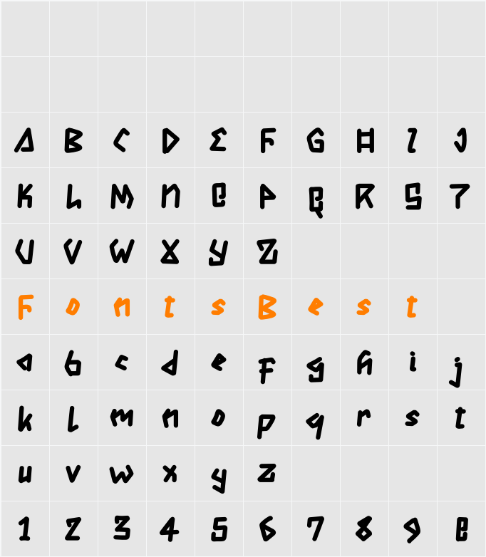 Galebok Demo Character Map