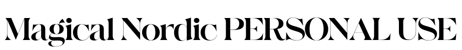 Magical Nordic PERSONAL USE Font Image