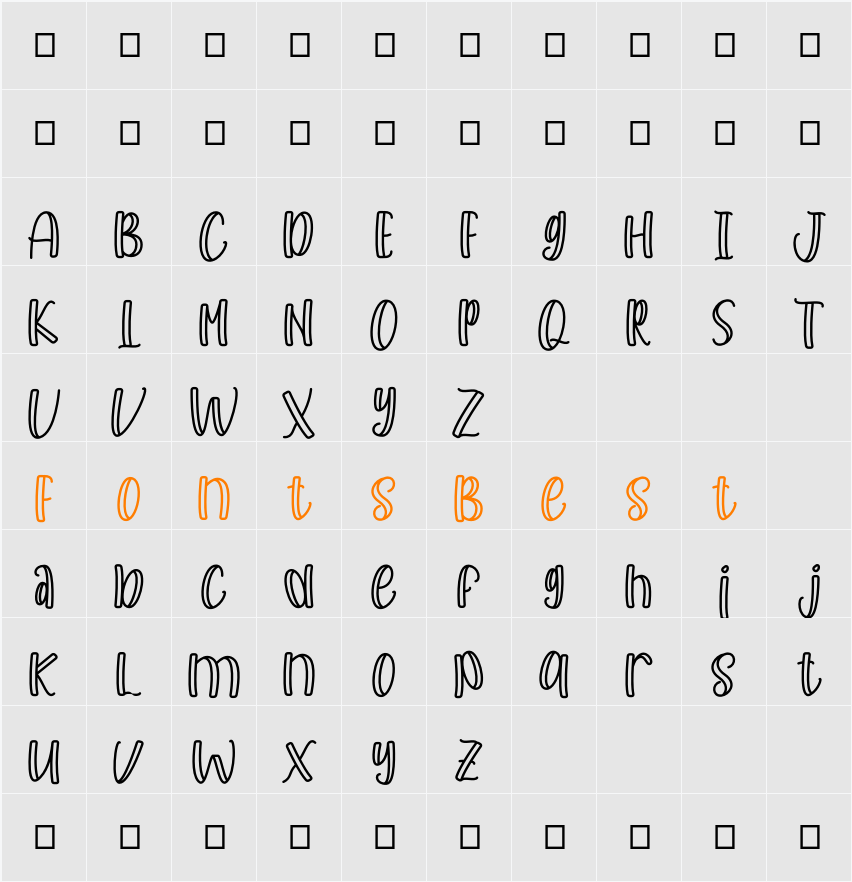 Macaque Quick Personal Use Only Character Map