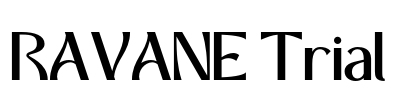 RAVANE Trial Font Image