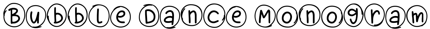 Bubble Dance Monogram Font Image