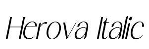 Herova Italic Font Image