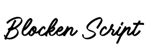 Blocken Script Font Image
