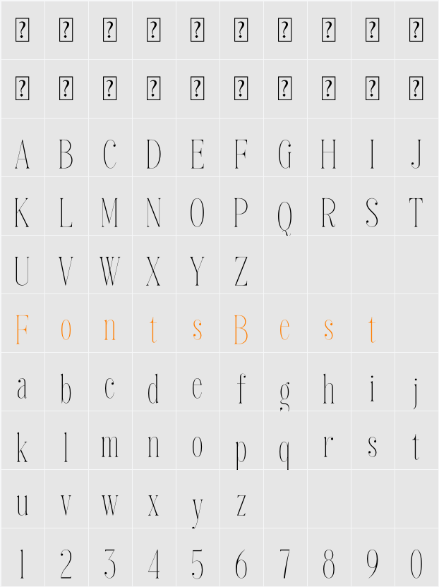Heafthery Notespage Character Map