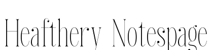 Heafthery Notespage Font Image