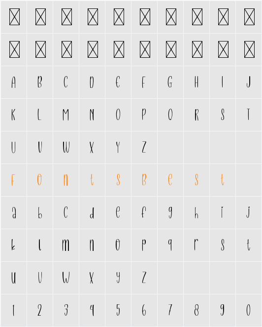 Stylish Character Map