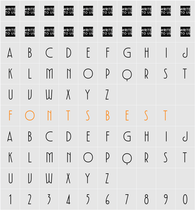 TT Modernoir Trial Light Character Map