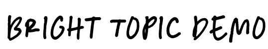 Bright Topic Demo Font Image