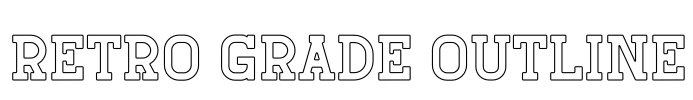 Retro Grade Outline Font Image