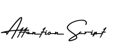 Attention Script Font Image