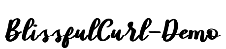 BlissfulCurl-Demo Font Image