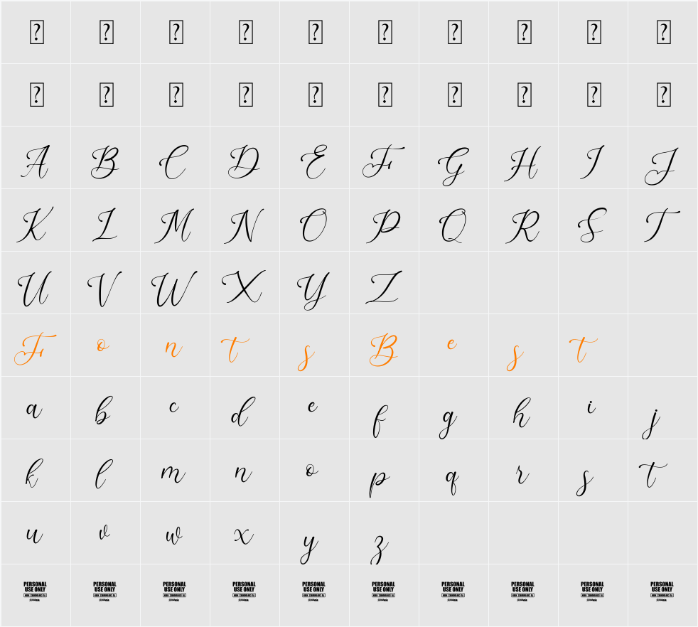 Briliantti Character Map