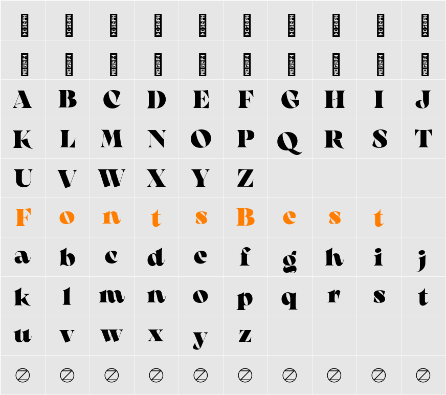 Arsenica Trial Extrabold Character Map