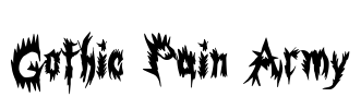 Gothic Pain Army Font Image