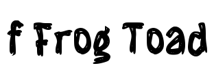 f Frog Toad Font Image