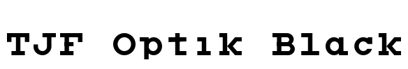 TJF Optik Black Font Image
