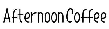 Afternoon Coffee Font Image