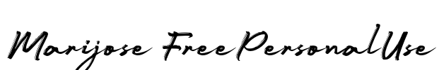Marijose FreePersonalUse Font Image