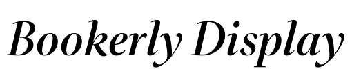 Bookerly Display Font Image