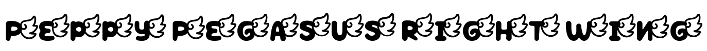 Peppy Pegasus Right Wing Font Image