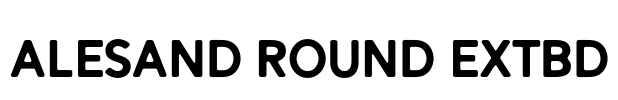 Alesand Round ExtBd Font Image