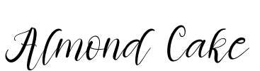 Almond Cake Font Image