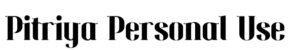 Pitriya Personal Use Font Image